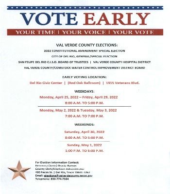 EARLY VOTING 2022 JOINT CONSTITUTIONAL ELECTION