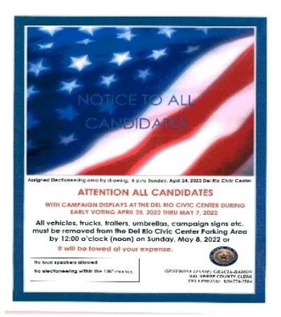 NOTICE TO ALL CANDIDATES