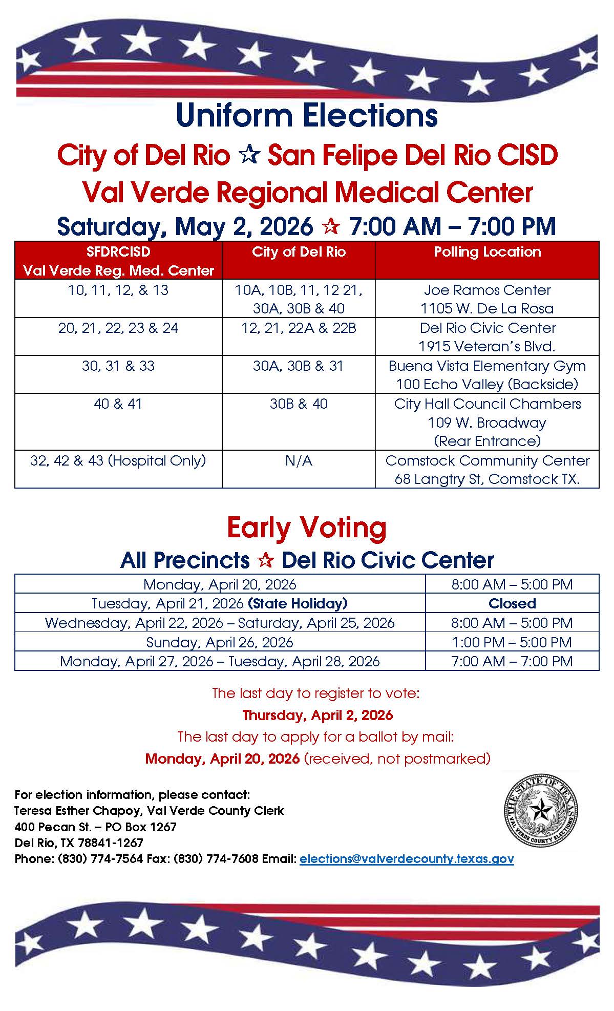 May 2026 Election Flyer